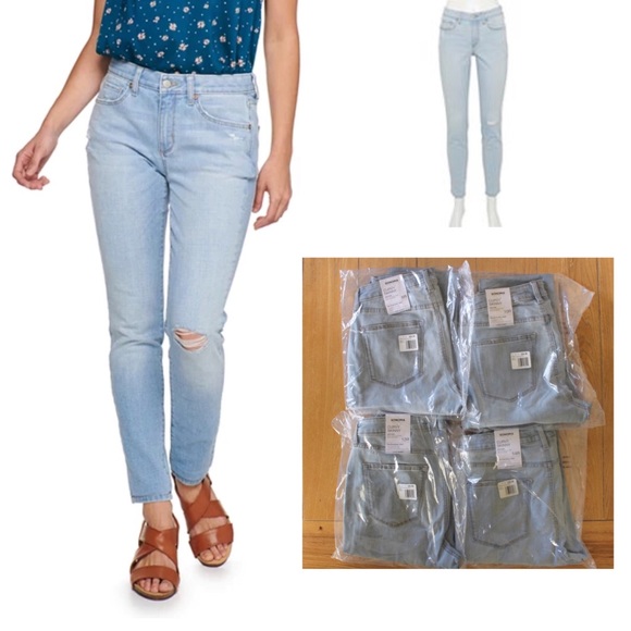 Sonoma Jeans Sonoma Nwt Light Wash Destroyed Curvy High Rise Skinny